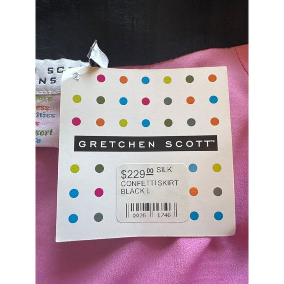 Gretchen Scott Designs Black Silk Confetti Fringe Pencil Skirt L Fall 2025 NWT - Picture 4 of 9